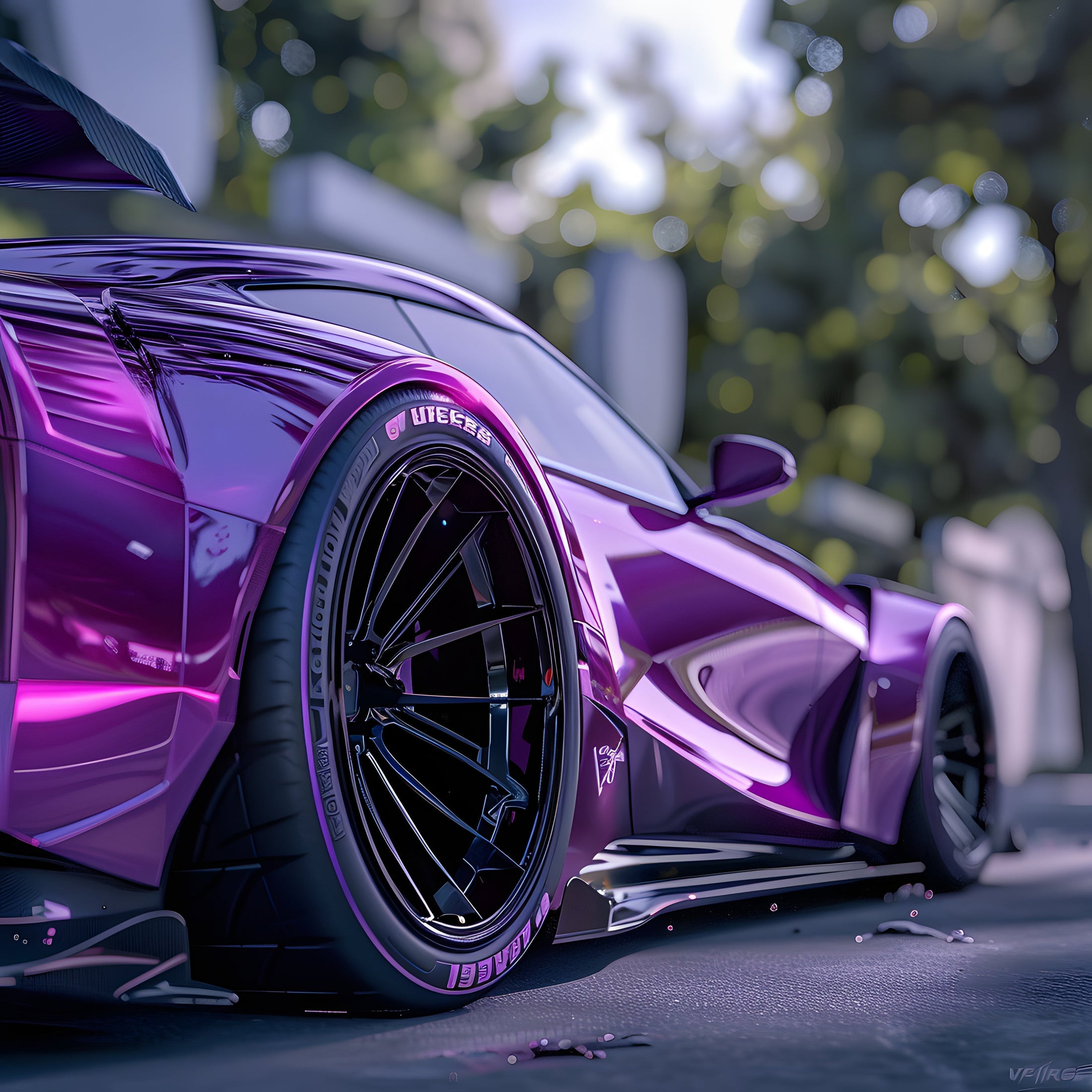 Purple race car