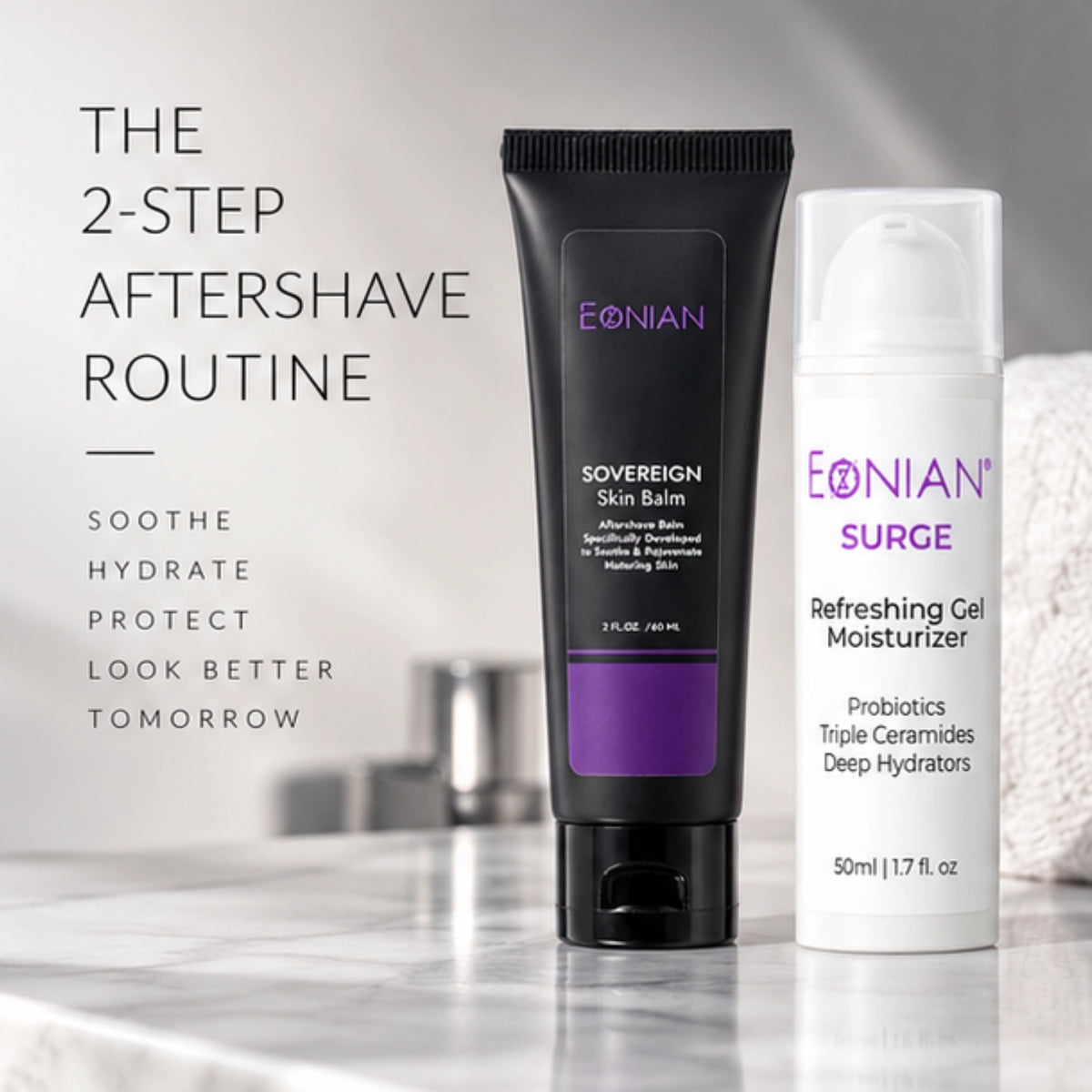 complete 2-step aftershave routine for men