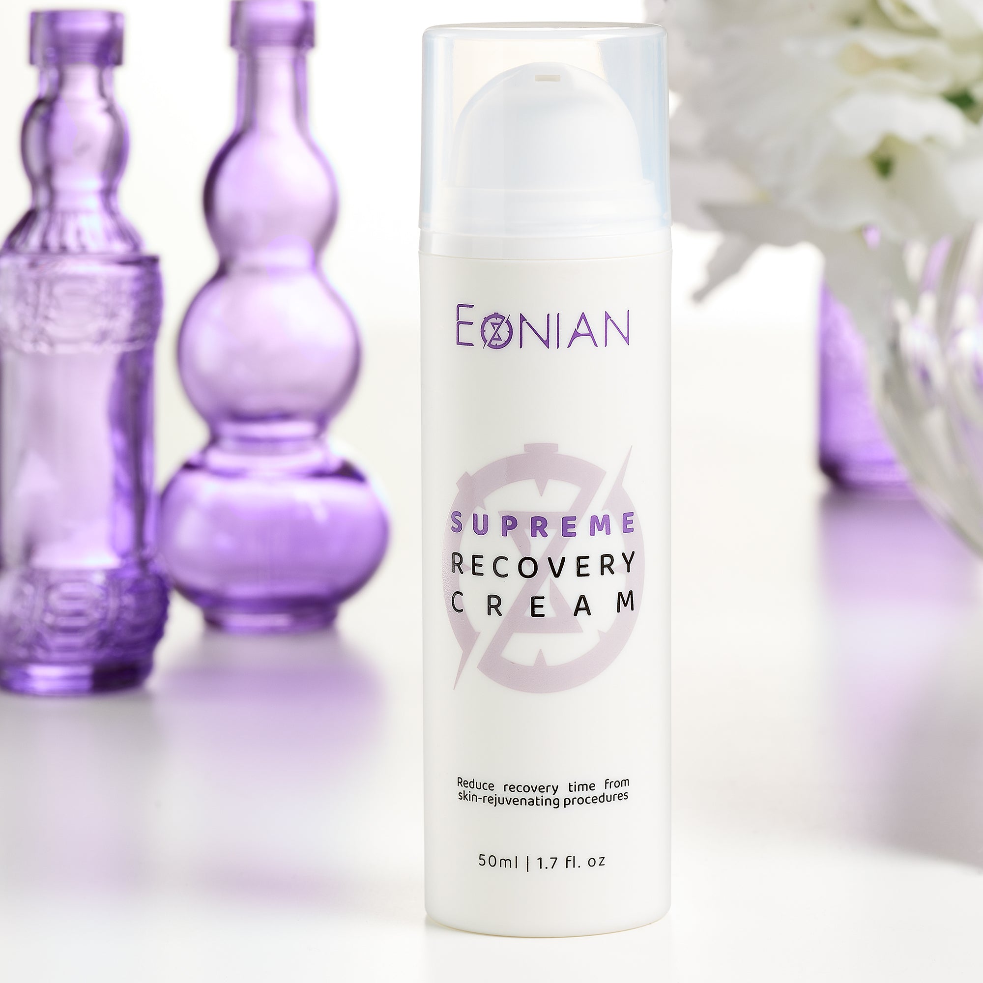 Eonian Skincare Supreme Recovery Cream for any skin type, specifically skin redness and irritated and sensitive skin.