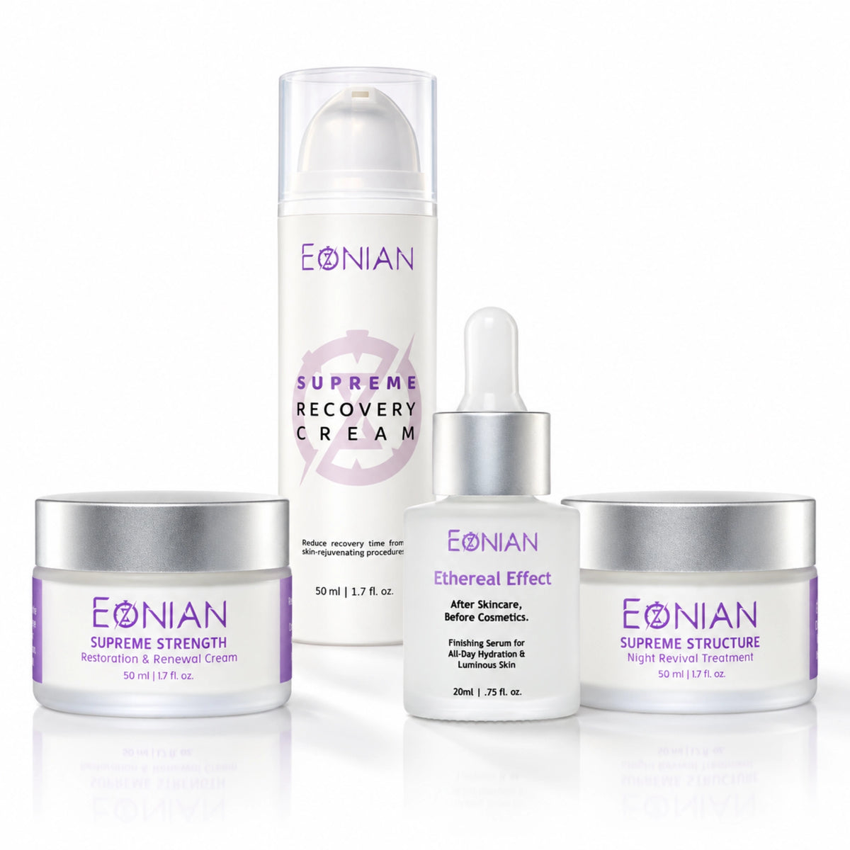 complete 4-step skincare routine for women over 40 years old from eonian skincare
